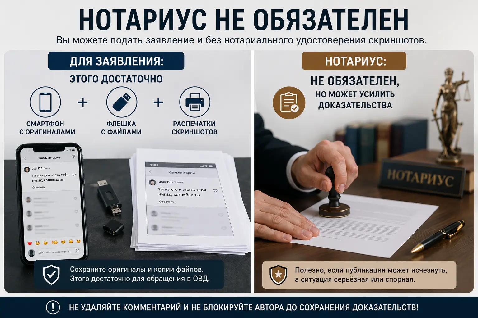 Нужно ли заверять скрины с оскорблениями в Узбекистане