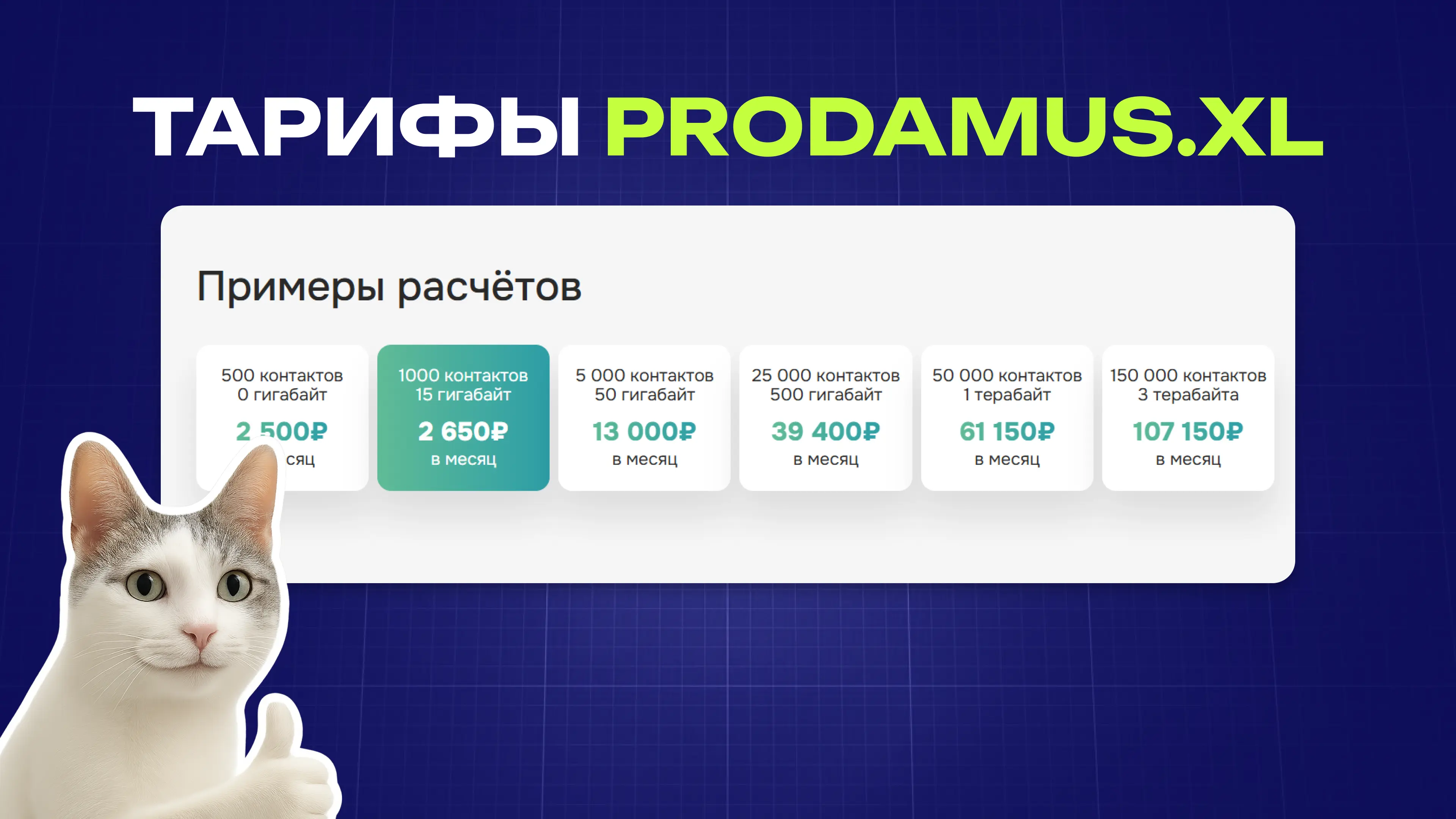 Тарифы Prodamus.XL