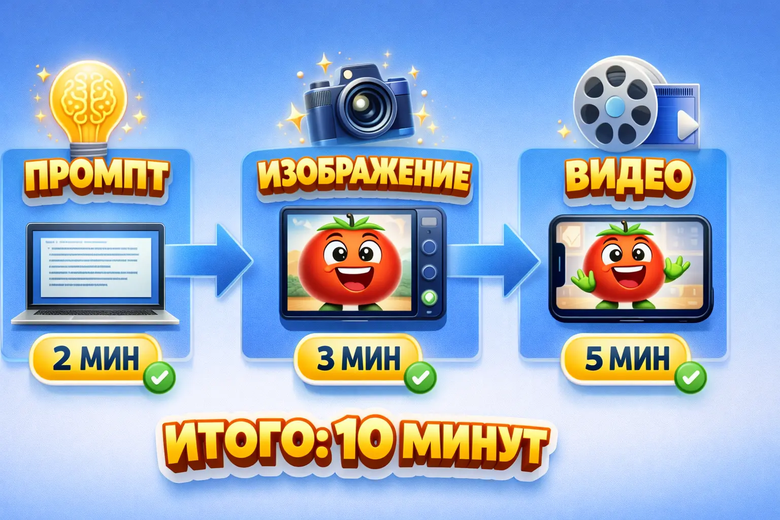 Процесс создания видео с говорящими персонажами