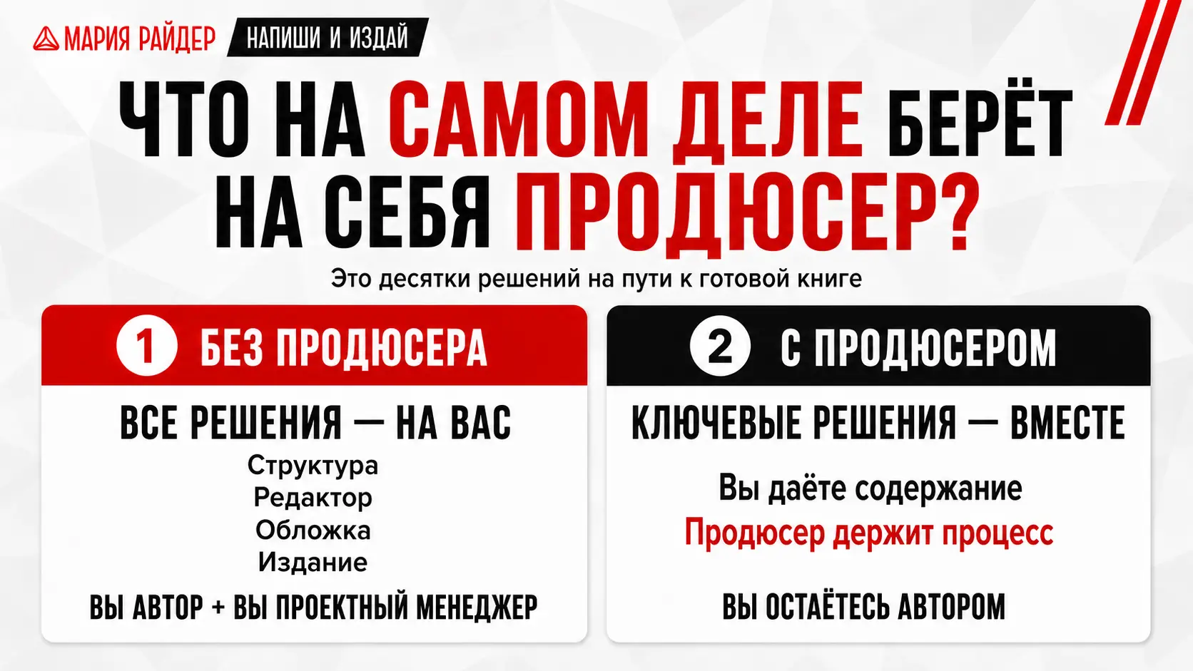 чем работа с продюсером книги отличается от самиздата