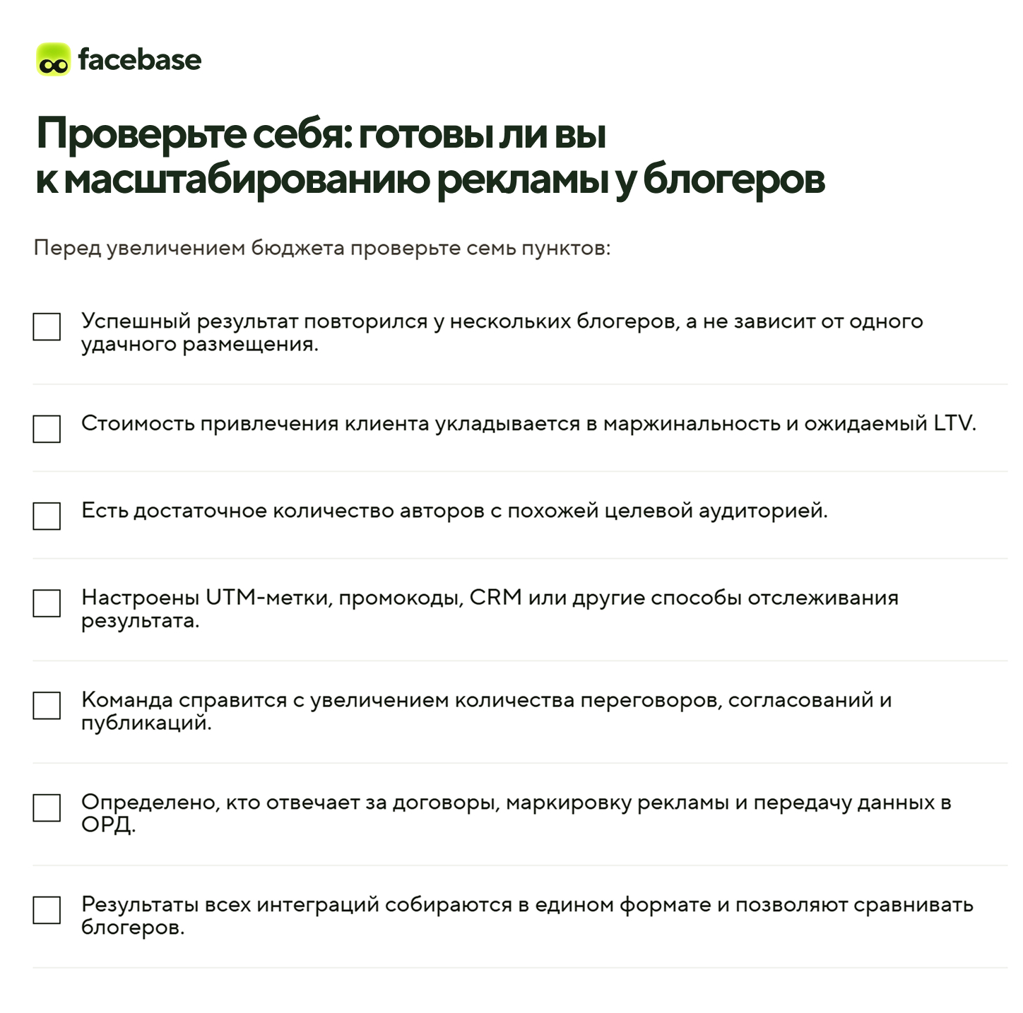 Чек-лист: маштабирование рекламы