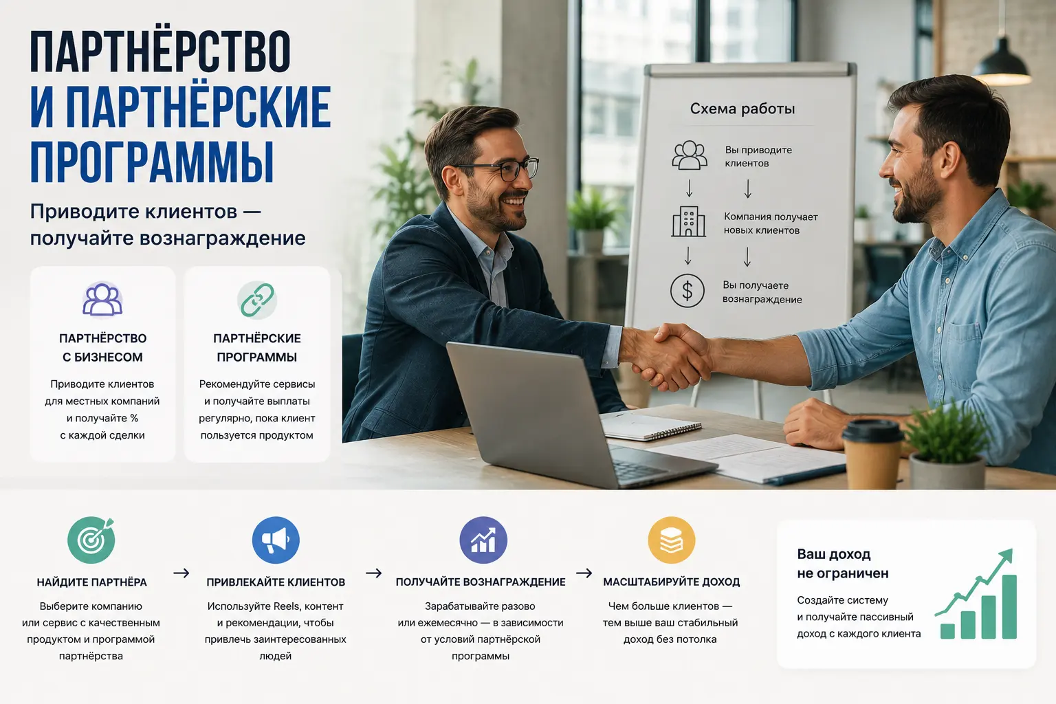 Как зарабатывать на партнёрских и реферальных программах