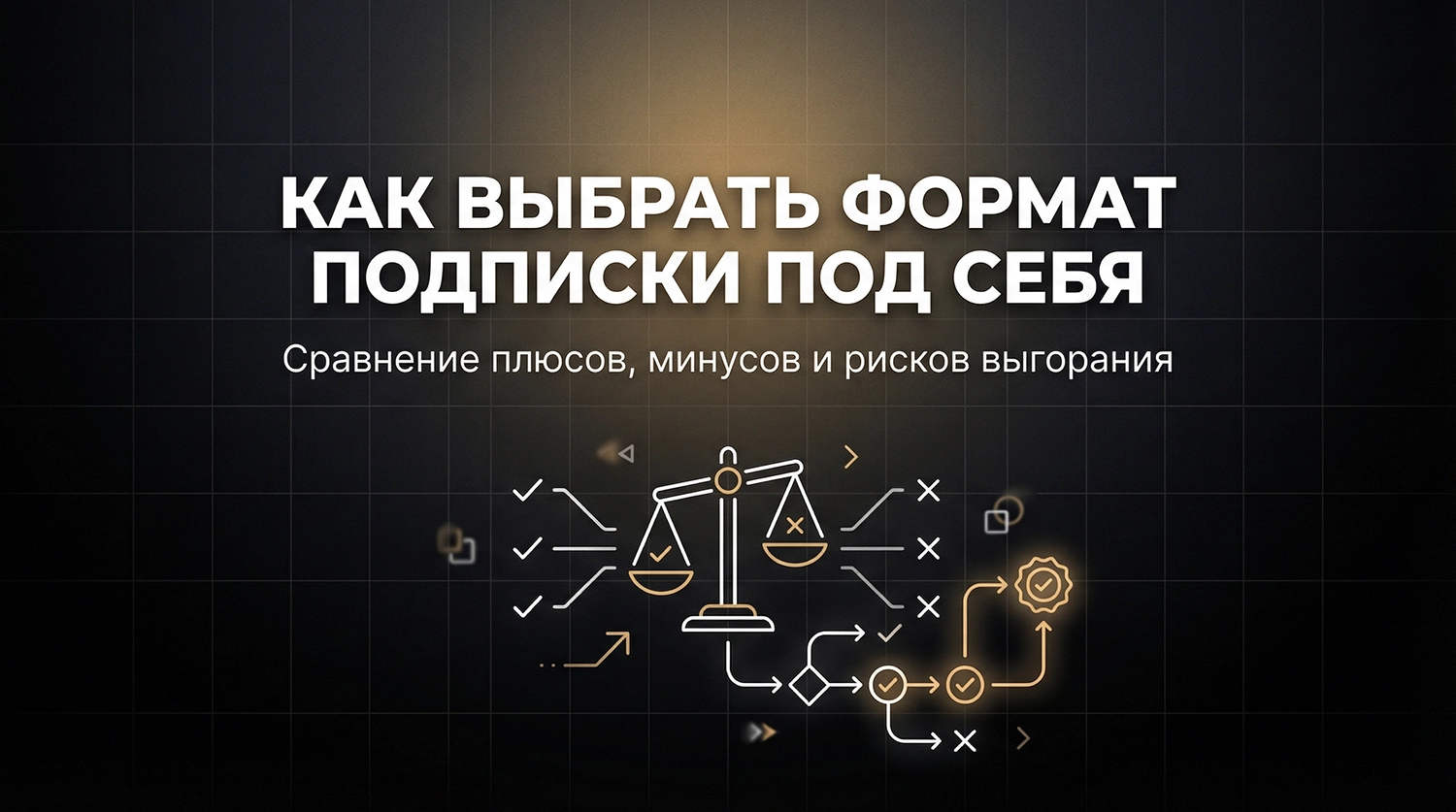 Как выбрать формат продукта по подписке под себя