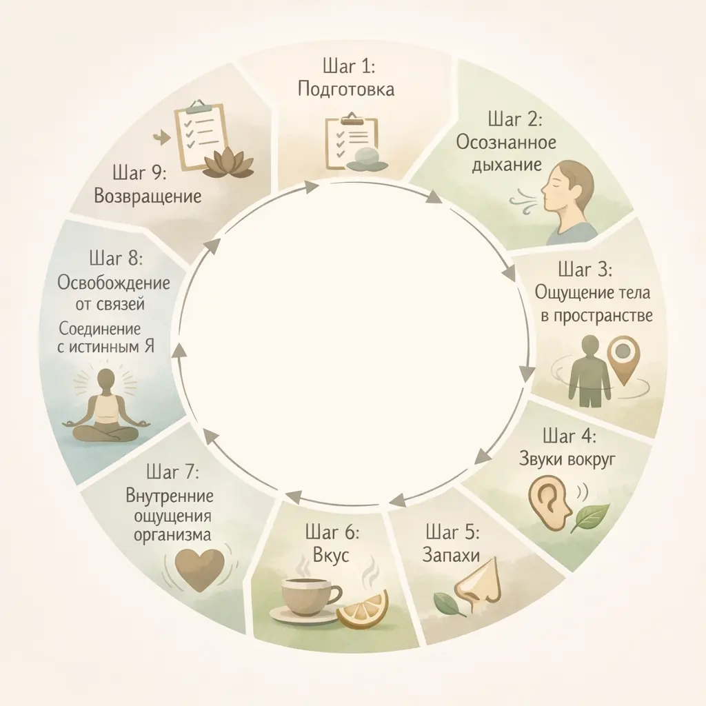 инфографика медитации