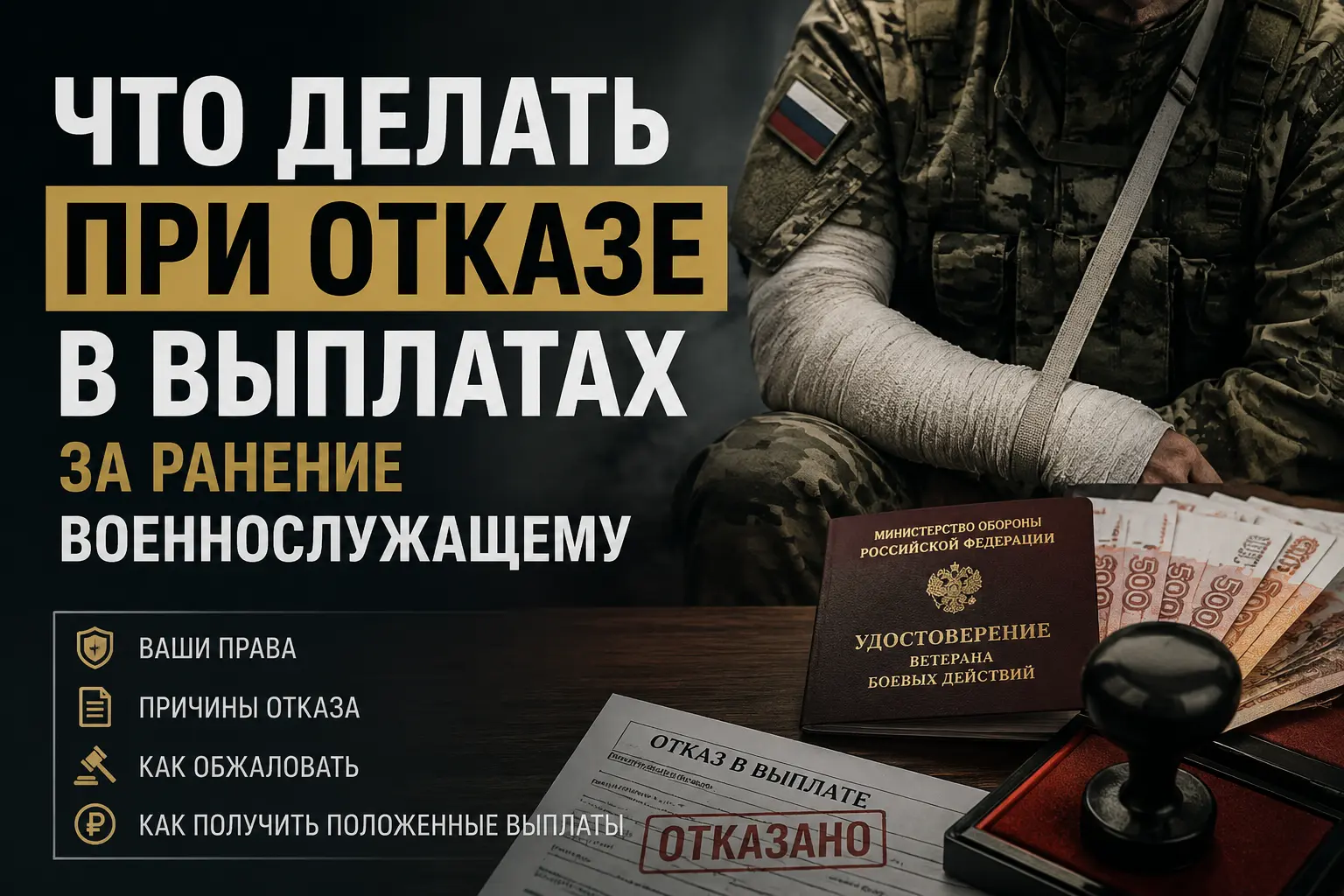 Что делать при отказе в выплатах за ранение военнослужащему