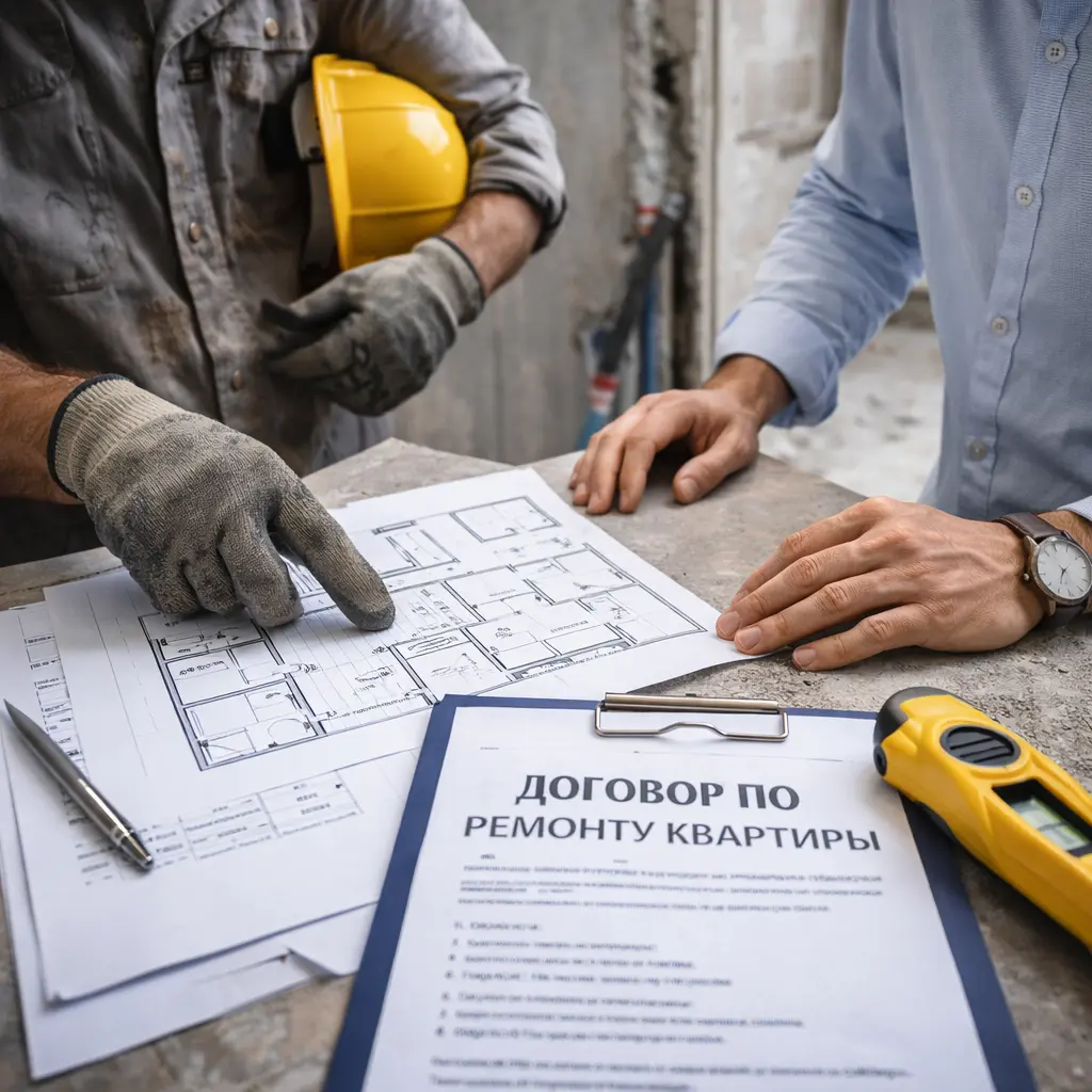 Обсуждение проекта и договора на ремонт квартиры перед началом работ