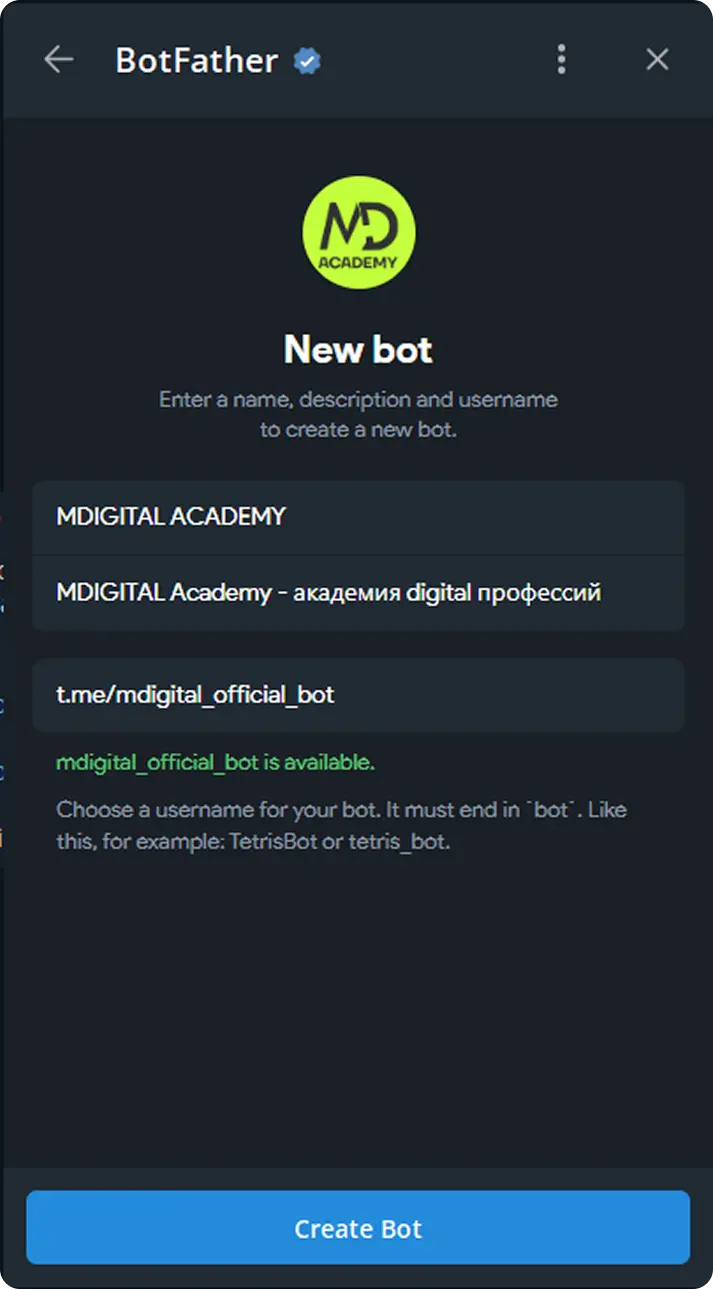 Создание чат-бота